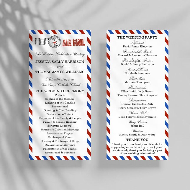 Panfleto The Modern Airmail Wedding Collection - Program (Criador carregado)