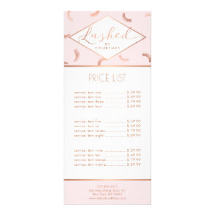Panfleto Traços de texto lavados Pink/Rosa Dourado padrão