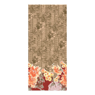 Panfleto Um padrão floral vintage com um intricado desi cas