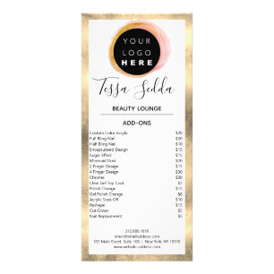 Panfleto Unhas de Maquiagem Cabelo Manicure Bem-Estar