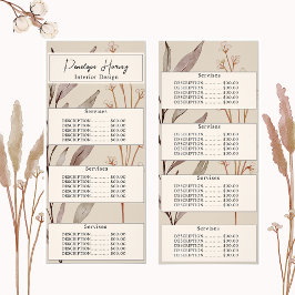 Panfleto Verde Elegante Aquarela Cor Moderna Rosa Esbranqui