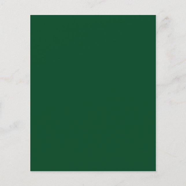 Panfleto Verde Evergreen Escuro (Verso)