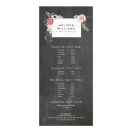 Panfleto Vintage Modern Floral Motif em Chalkboard Designer