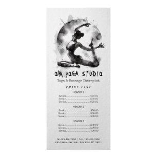 Panfleto Watercolor Yoga Reiki - Pose Rei Pigeon De Uma Per