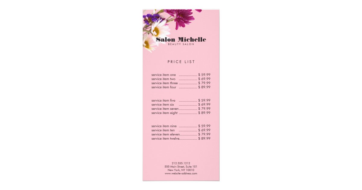 Panfleto Wildflowers Chiques E Salao De Beleza Cor De Rosa Zazzle Portugal Não tenha preconceitos, anote, discuta positivamente e escute as sugestões de nomes para salão de beleza até chegar em 3 boas ideias. panfleto wildflowers chiques e salao de beleza cor de rosa zazzle portugal