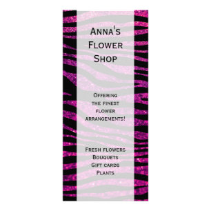 Panfleto Zebra Rosa, Zebra Brilhante, Impressão Zebra Zebra