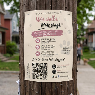 Panfletos de Código QR para Negócios de Passeio de
