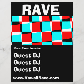 Panfletos de Rave Personalizados Funky Xadrez