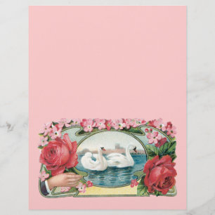 Panfletos e Rosas Vintage Art