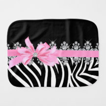 Zebra de Delilah do diamante (rosa)