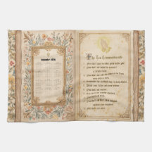 2026 Calendar Towel Ten Commandments Monastic 