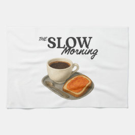 Pano De Prato A kitchen towel with coffee and toast image