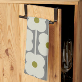 Pano De Prato Abacus Flor e pequeno padrão do tronco branco e Ci