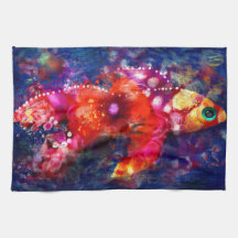 Abstrato Goldfish Púrpura Cor-de-rosa-laranja