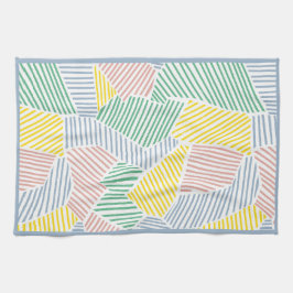 Pano De Prato Abstrói o padrão de forma com traçados coloridos v