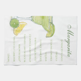 Pano De Prato Aquarela Margarita Cocktail Recebe Aquarela
