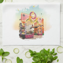 Arco do Mardi Gras Galveston, inspirado em aquarel