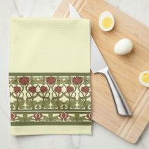 Art Nouveau Monograma Vintage Borda Floral Frieze