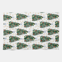 Pano De Prato Árvores de Natal - Férias Festivas