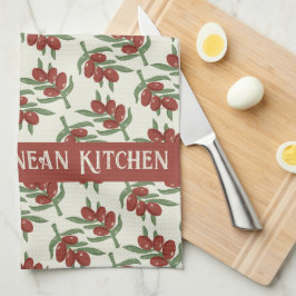 Pano De Prato Azeitonas Vermelhas, Torre Amarela