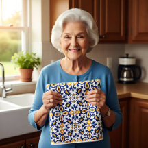 💙 💛 Belos Azulejos azuis e amarelos, cozinha