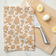 Biscoitos de Homem de Gengibre Natal Bege Neutro