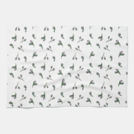 Pano De Prato Bourgeons de fleurs rose, motif à l'aquarelle