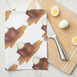 Pano De Prato British Sticky Toffee Pudim England Foodie Towel