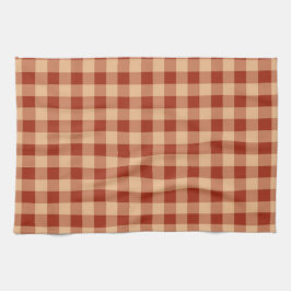 Pano De Prato Brown Checkered Gingham Pattern
