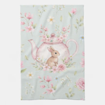 Bule de Chá Coelho Caprichoso Floral Primavera 