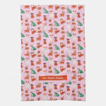 Cães de Natal Rosa Personalizados