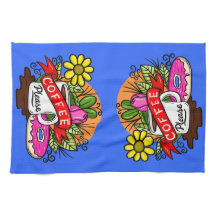 Café e Rosquinha de Tatuagem Colorida