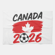 Canadá 2026 Design de Fã de Futebol com Folha de B