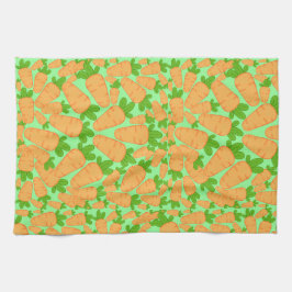 Pano De Prato Cenouras Laranja E Verde