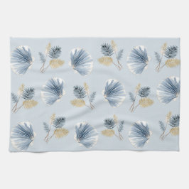 Pano De Prato Coastal Shell Botanical | Soft Blue