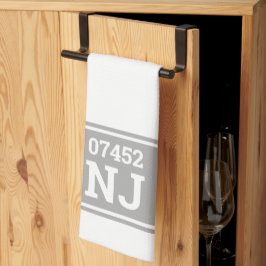 Pano De Prato Código Zip Personalizado e Cinza de Presente para 