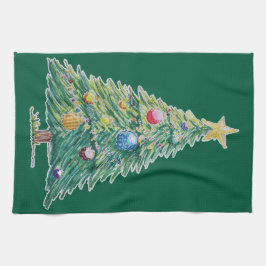 Pano De Prato Colorful Christmas Tree