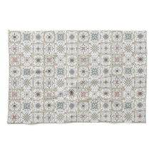 Conjunto de Toalhas de Cozinha com Azulejos em Mos