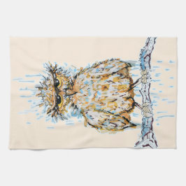 Pano De Prato Coruja Molhada