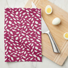 Pano De Prato Cranberry Brushstrokes
