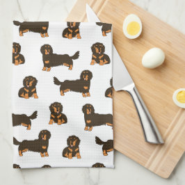 Pano De Prato Dachshund de cabelos longos