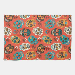 Pano De Prato Dia das Cascas de Açúcar Mortas, Laranja