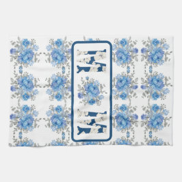 Pano De Prato Dia de as mães Blue Floral Mãe