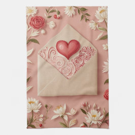 Pano De Prato Dia de os namorados Bloom