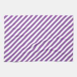 Pano De Prato Diagonal purple and white stripes pattern