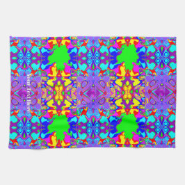 Pano De Prato Efeito Espelho Inspirador Padrão de Arte Abstrata