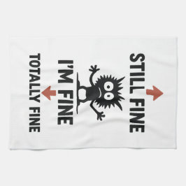 Pano De Prato Engraçado "Estou bem" Setas Cartoon T-Shirt