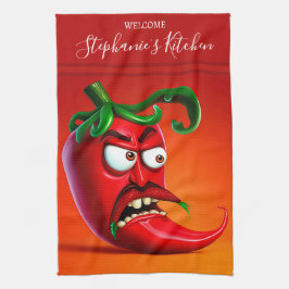 Pano De Prato Engraçado Monster Red Hot Chilli Pepper