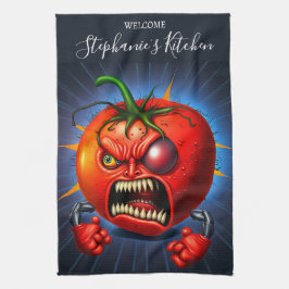 Pano De Prato Engraçado Monstro Red Tomato Boxer