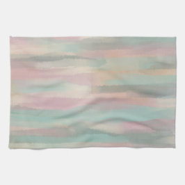 Pano De Prato Estética Rosa e Verde Pastel - Faixa de Colinas do